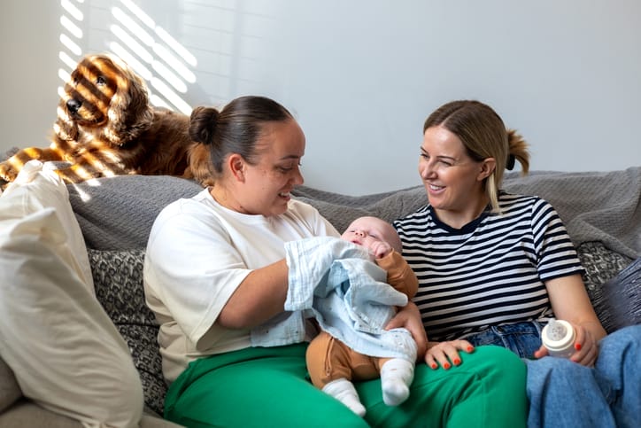 lesbian couple with baby